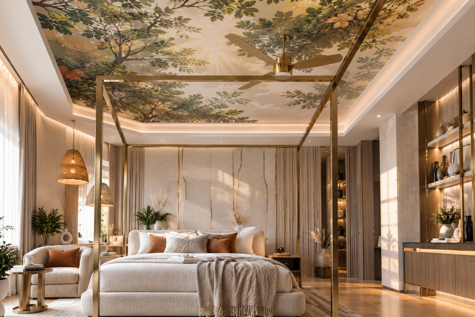 Wallpaper on the Ceiling: Ideas and Installation Tips